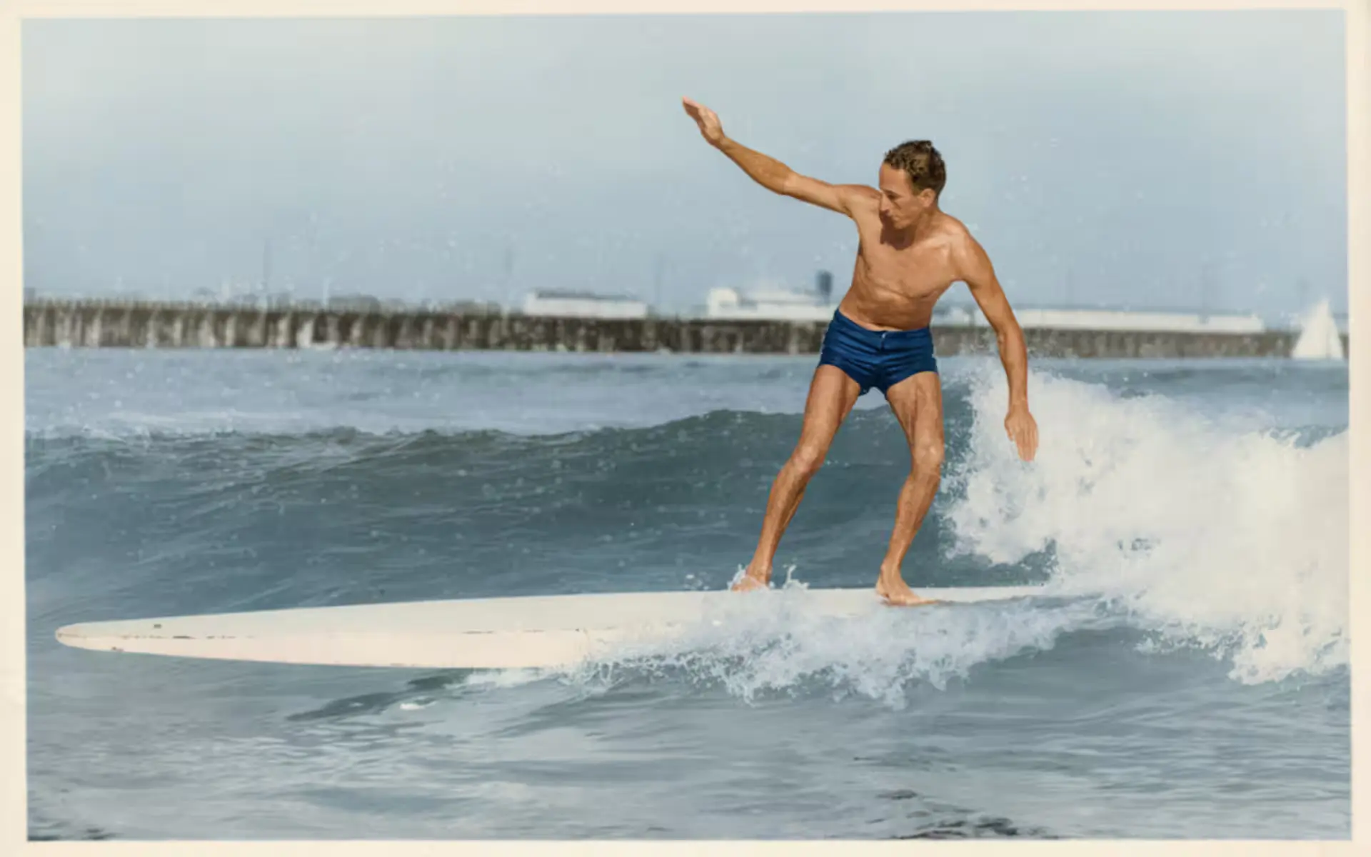 Surfer at Santa Cruz beach